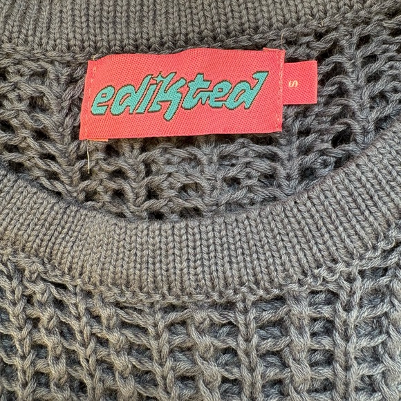 Edikted Seeing Stars Oversized Knit Sweater Blue Size Small - Picture 7 of 9